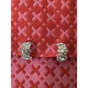 Vintage Crystal Rhinestones Faceted Baguette Sparkling Clip On Earrings